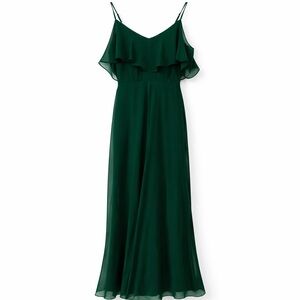 BIRDY GREY Jane Dress Emerald Chiffon Maxi Bridesmaid Formal M wedding guest
